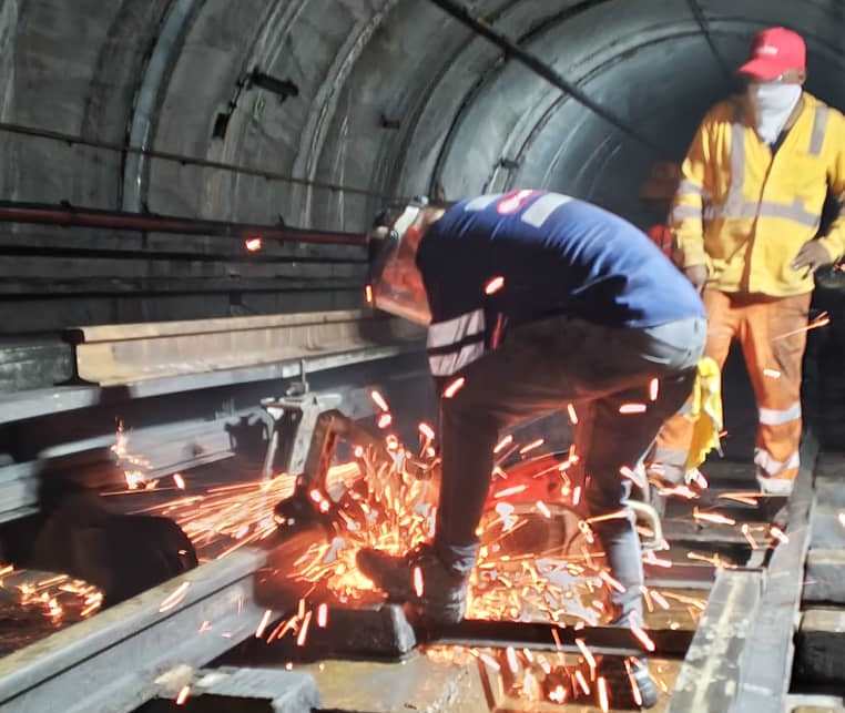 Metro Los Teques sustituyó 37.80 metros de rieles en túnel Carrizalito